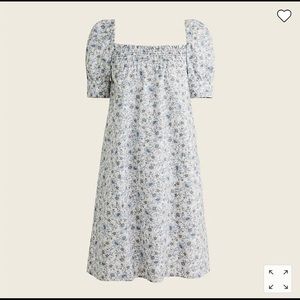 J.Crew Cotton poplin shift dress in floral vines